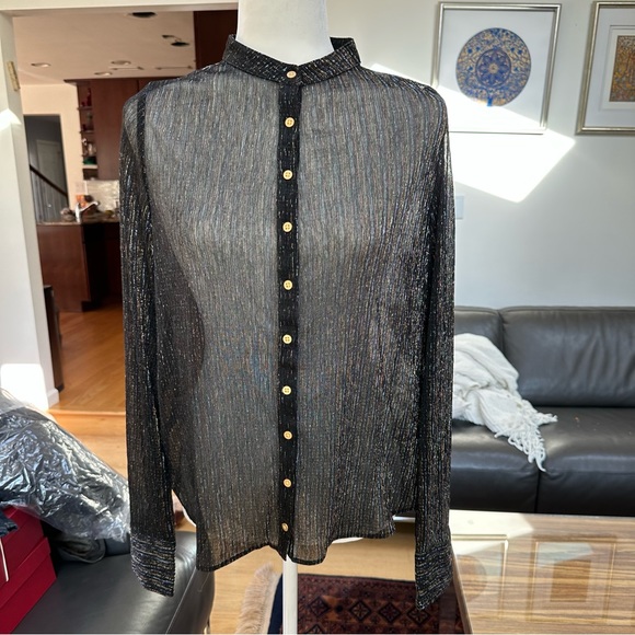 Zadig & Voltaire Lurex Shirt NEW WITH TAGS - Picture 8 of 10